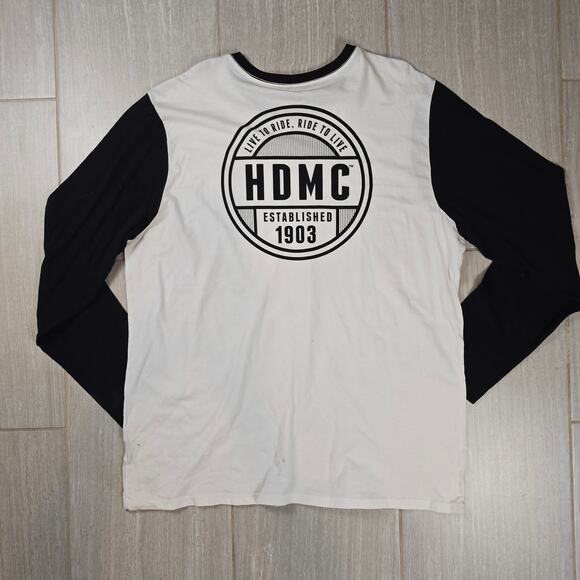 Harley-Davidson Men's Lightning Bolt Slim Fit Baseball Tee 3XL, White 96232-18VM - Picture 5 of 10